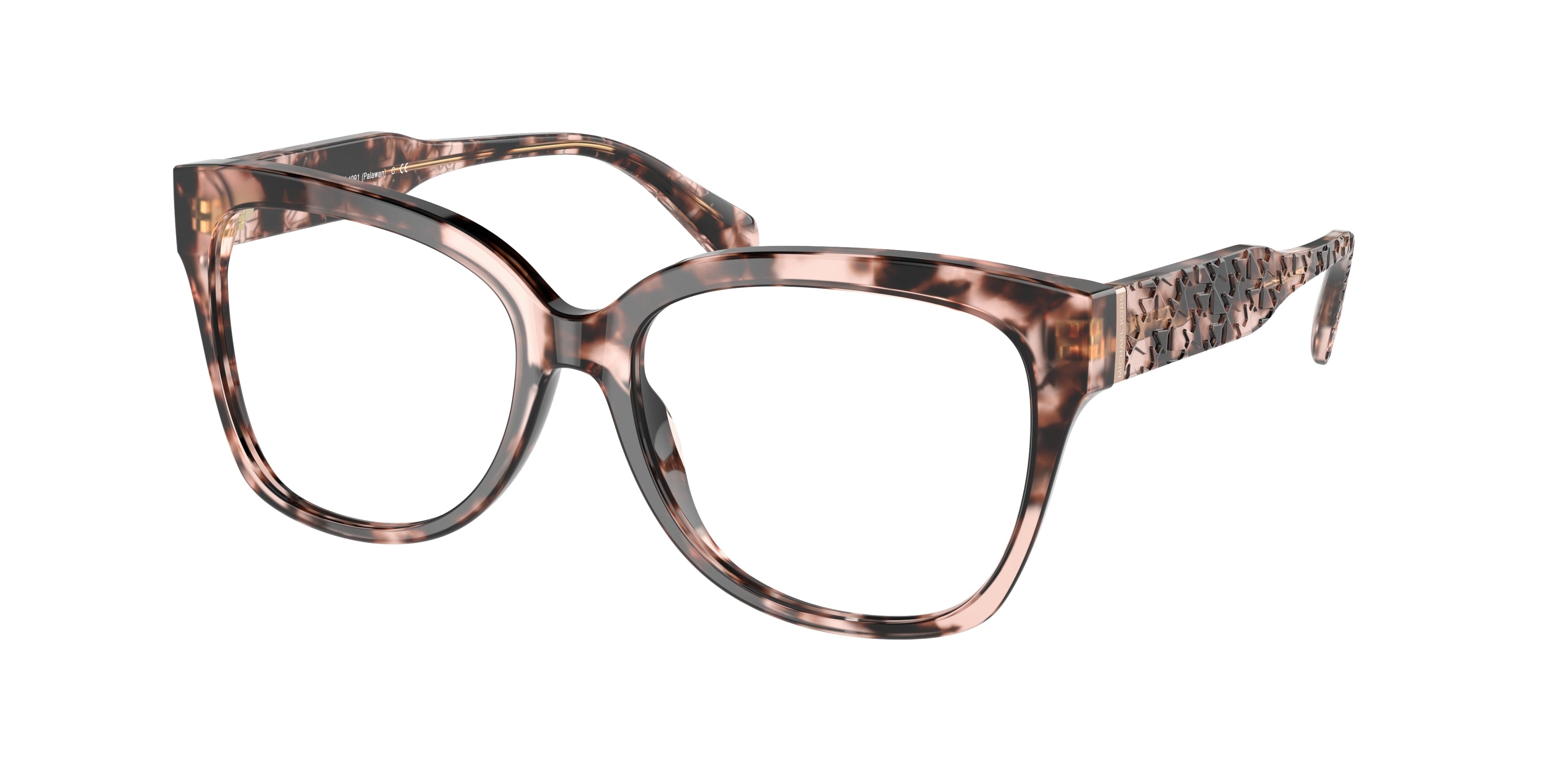 Michael Kors PALAWAN MK4091 Square Eyeglasses  3009-Pink Tortoise 54-140-16 - Color Map Tortoise