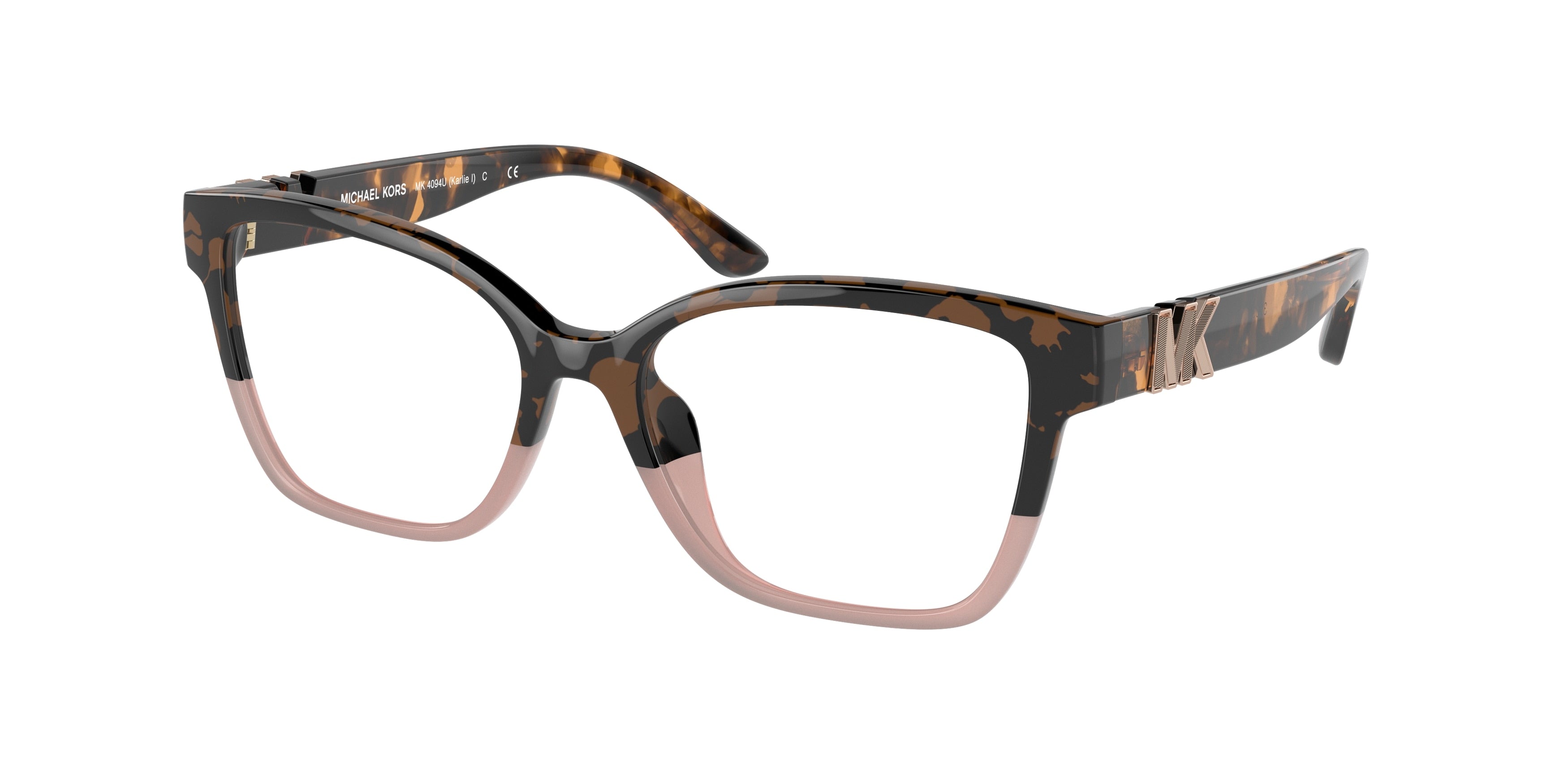 Michael Kors KARLIE I MK4094U Square Eyeglasses  3909-Tortoise 53-140-16 - Color Map Tortoise