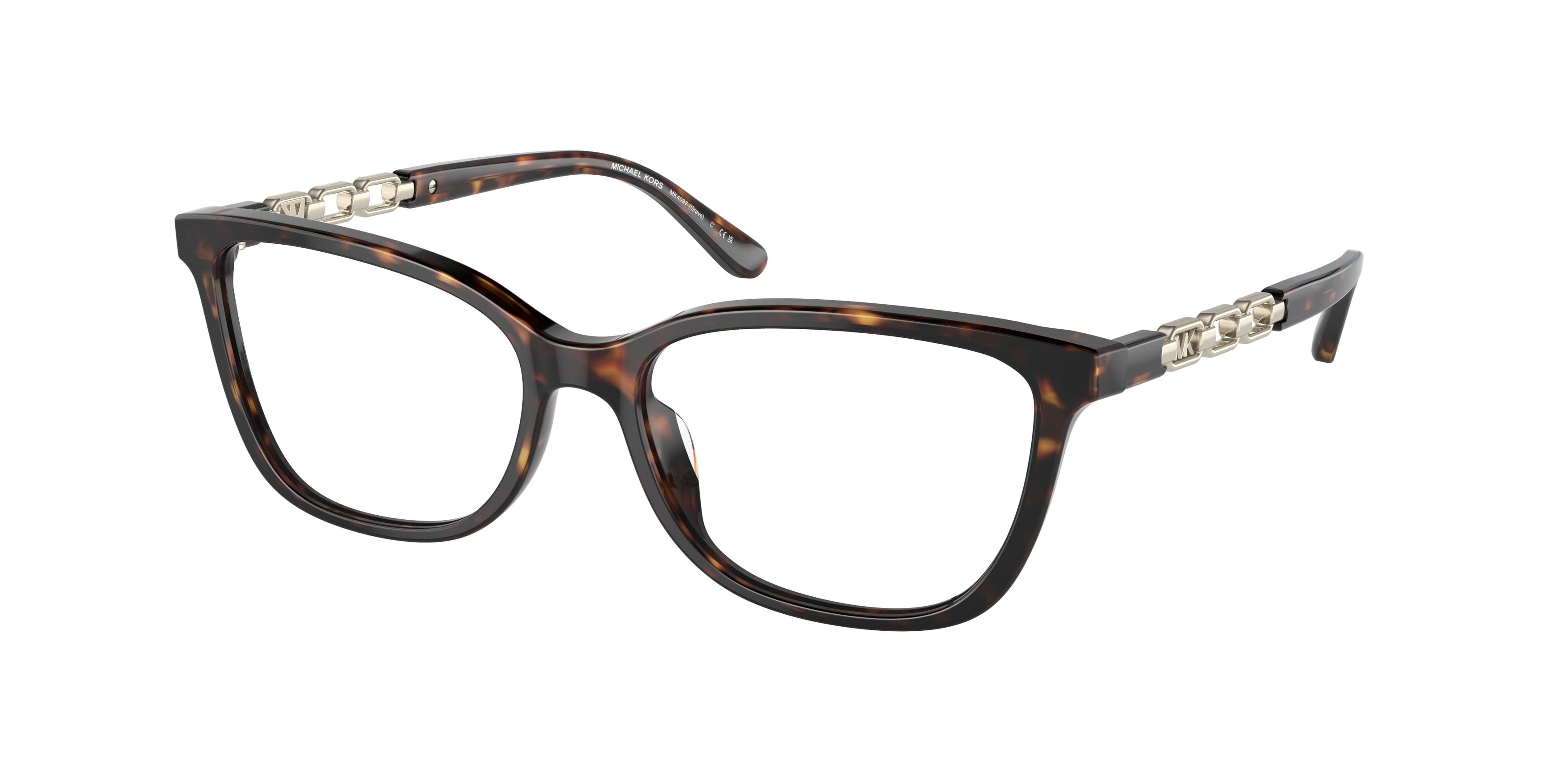 Michael Kors GREVE MK4097 Rectangle Eyeglasses  3006-Dark Tortoise 54-140-16 - Color Map Tortoise