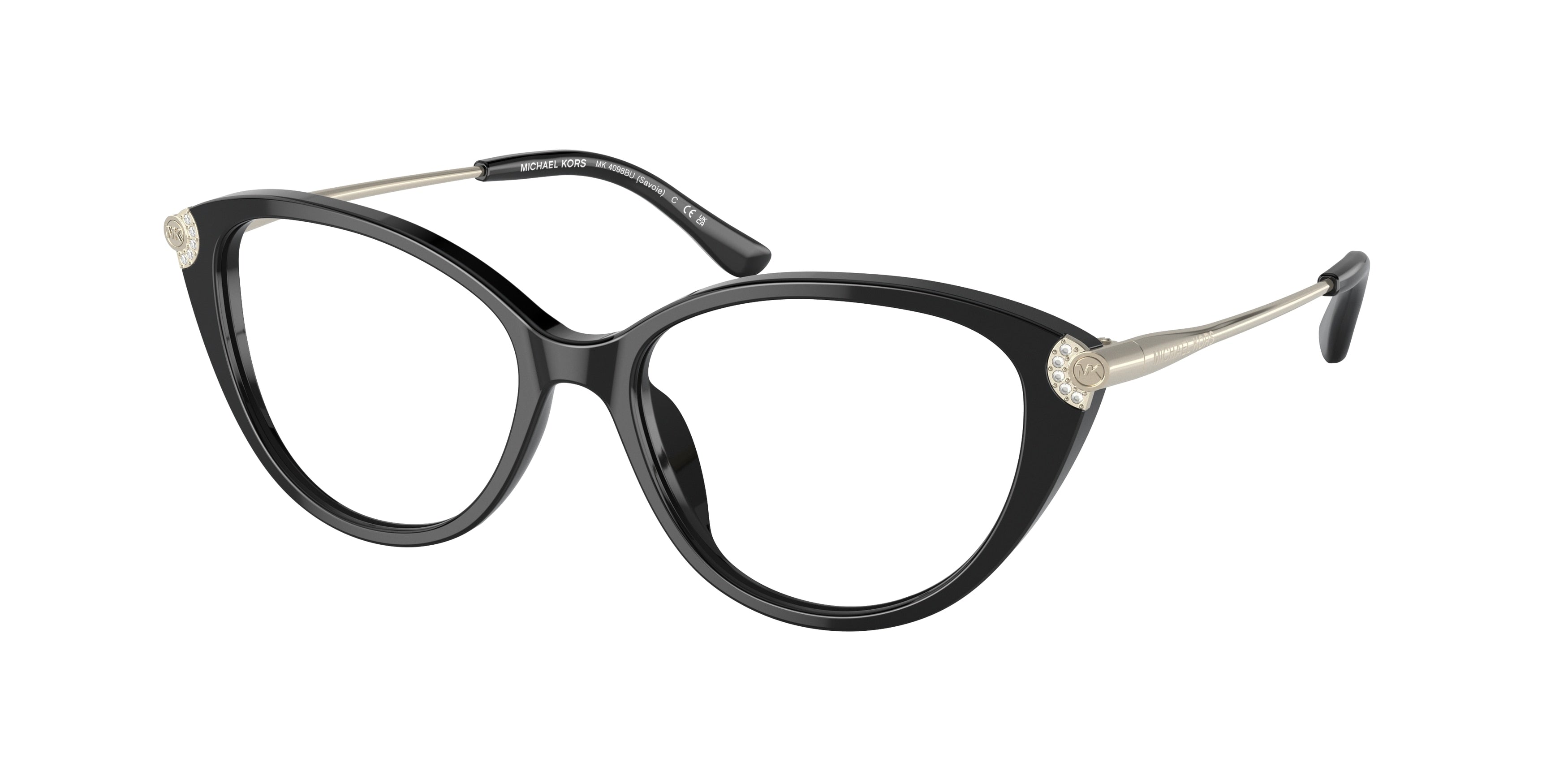 Michael Kors SAVOIE MK4098BU Cat Eye Eyeglasses  3005-Black 53-140-16 - Color Map Black