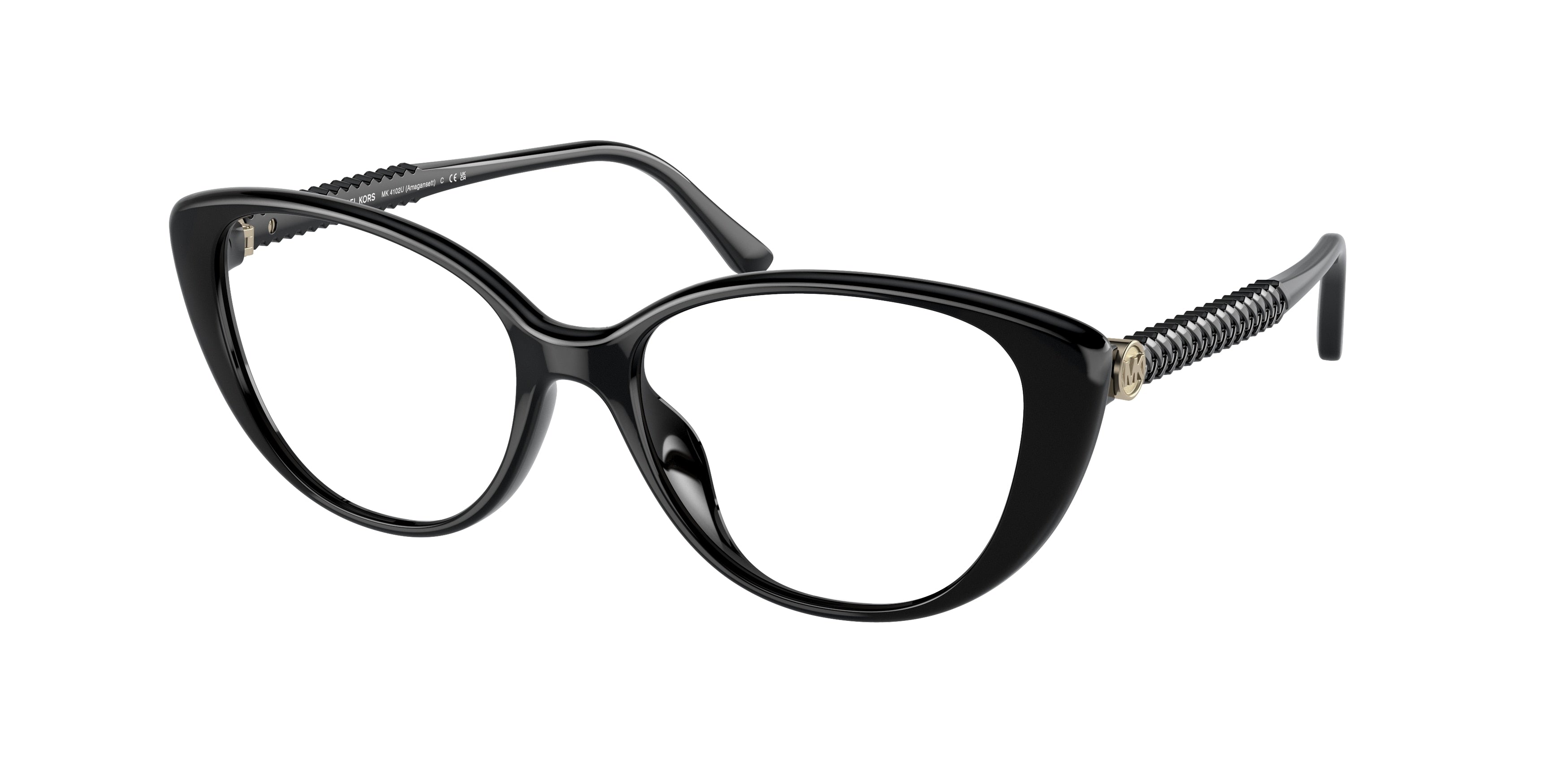 Michael Kors AMAGANSETT MK4102U Cat Eye Eyeglasses  3005-Black 53-140-16 - Color Map Black