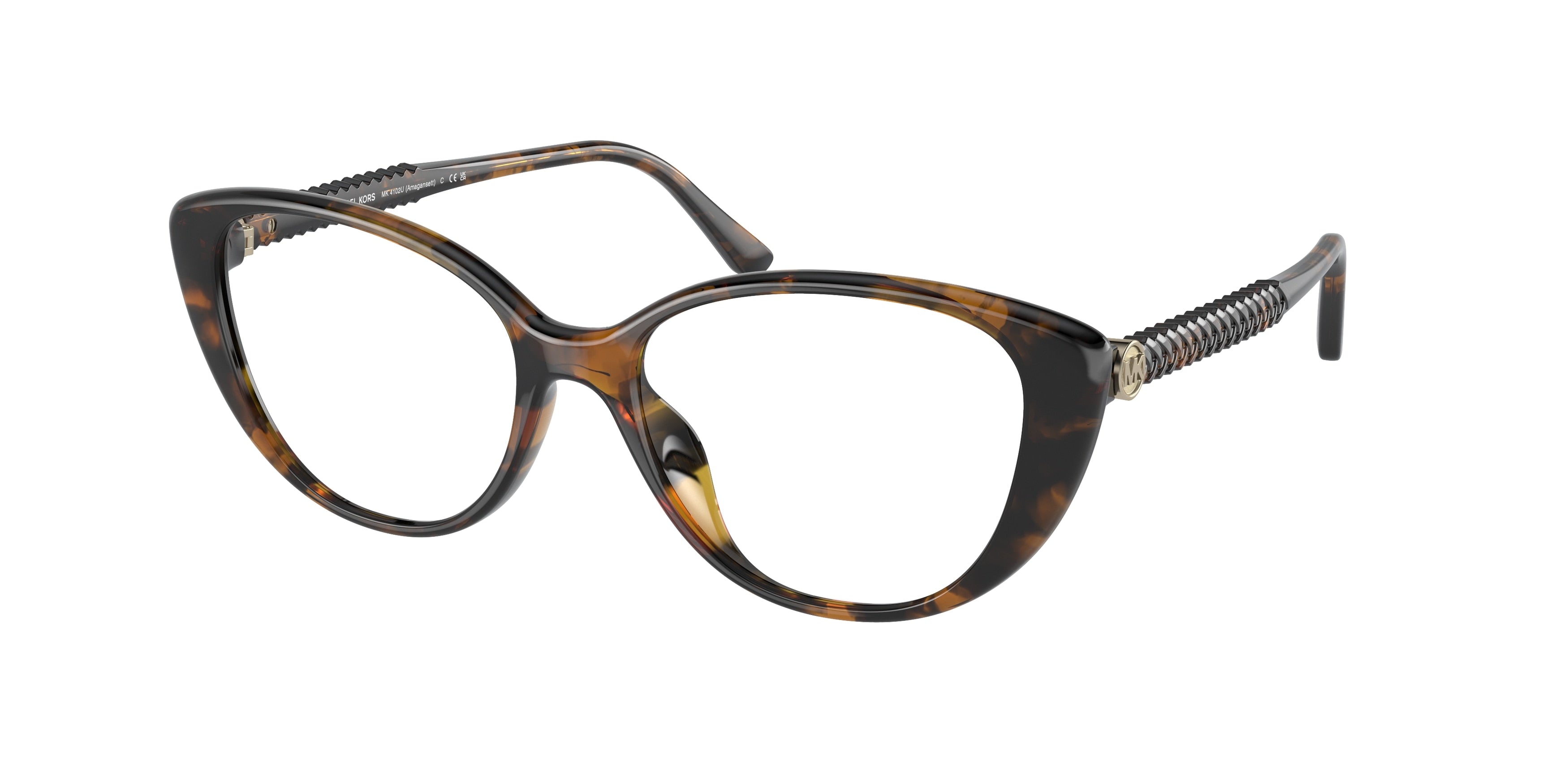 Michael Kors AMAGANSETT MK4102U Cat Eye Eyeglasses  3006-Dark Tortoise 53-140-16 - Color Map Tortoise