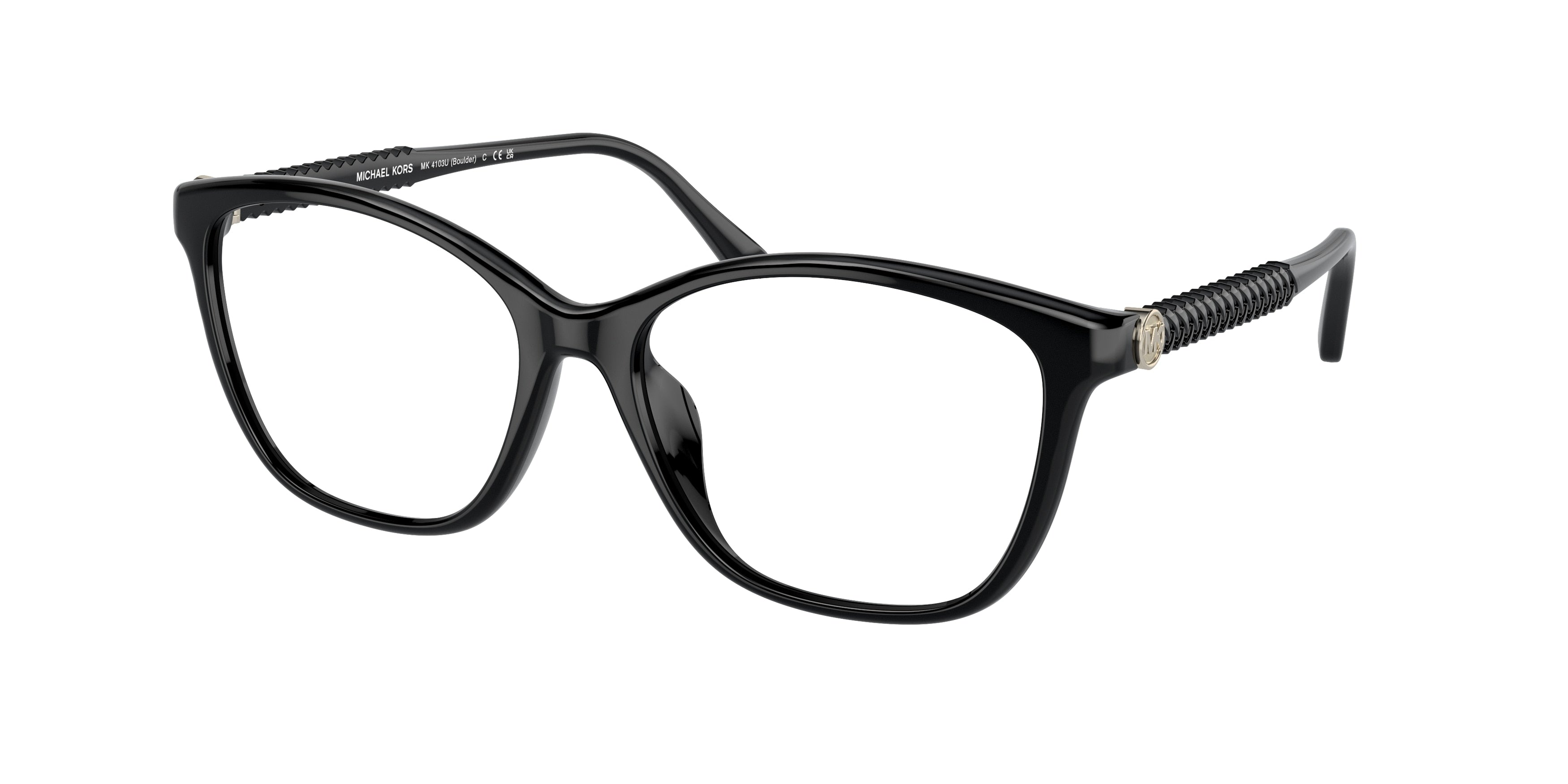 Michael Kors BOULDER MK4103U Square Eyeglasses  3005-Black 55-140-16 - Color Map Black