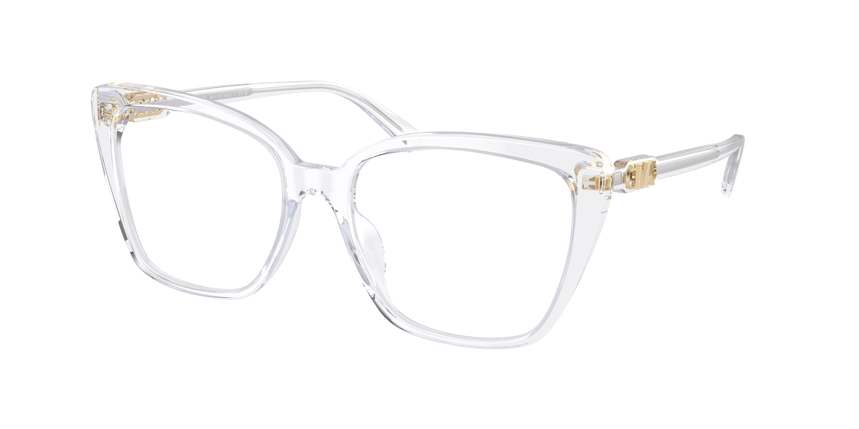 Michael Kors AVILA MK4110U Square Eyeglasses  3957-Clear Transparent 55-140-17 - Color Map Transparent