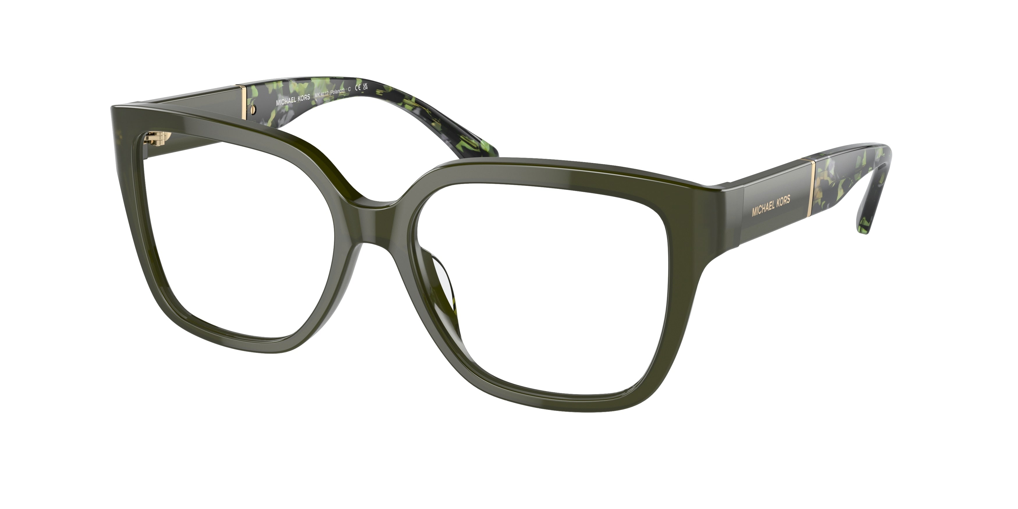 Michael Kors POLANCO MK4112 Square Eyeglasses  3947-Opal Green 54-140-16 - Color Map Green