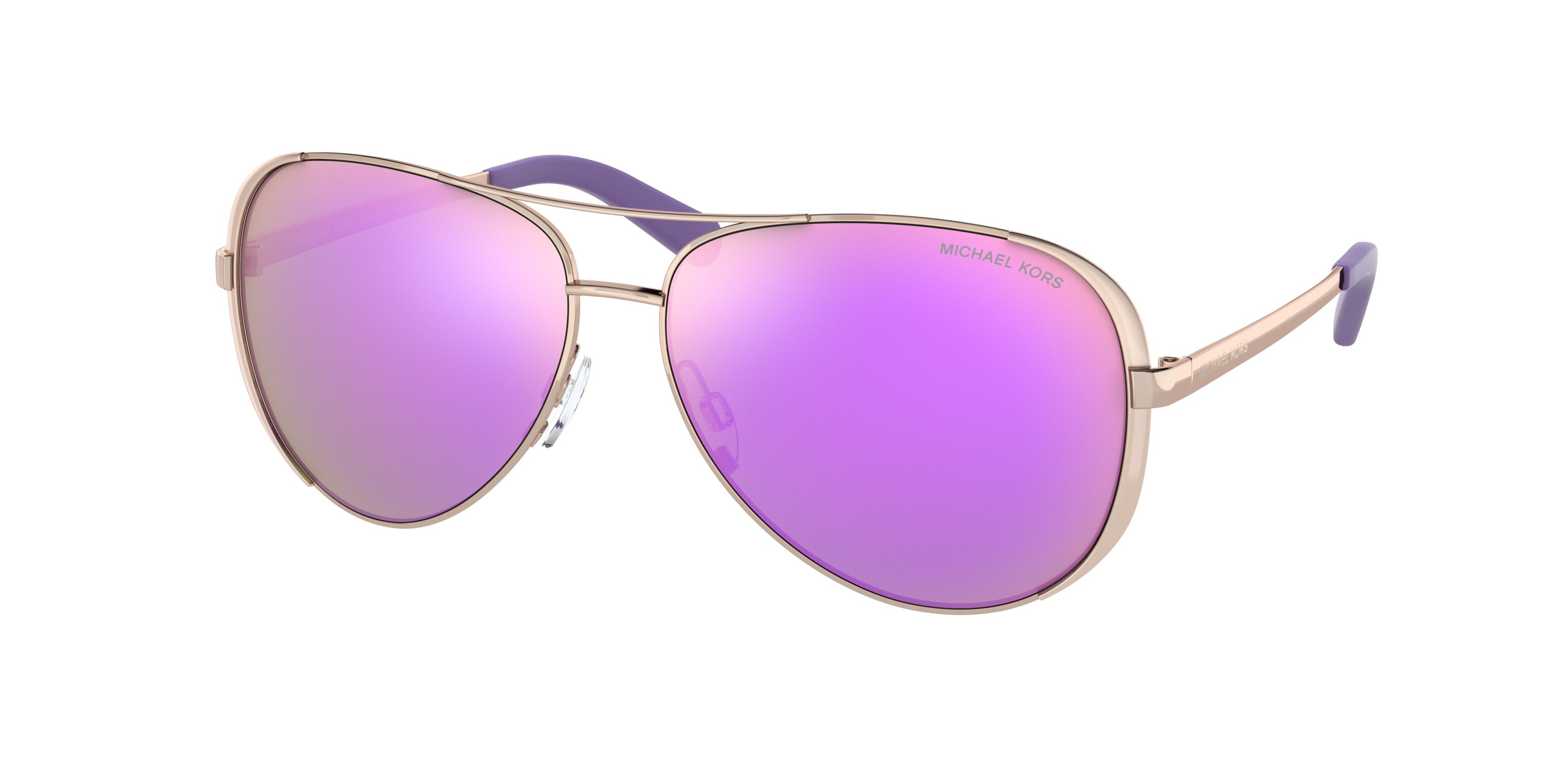 Michael Kors CHELSEA MK5004 Pilot Sunglasses  10034V-Rose Gold 59-135-13 - Color Map Gold