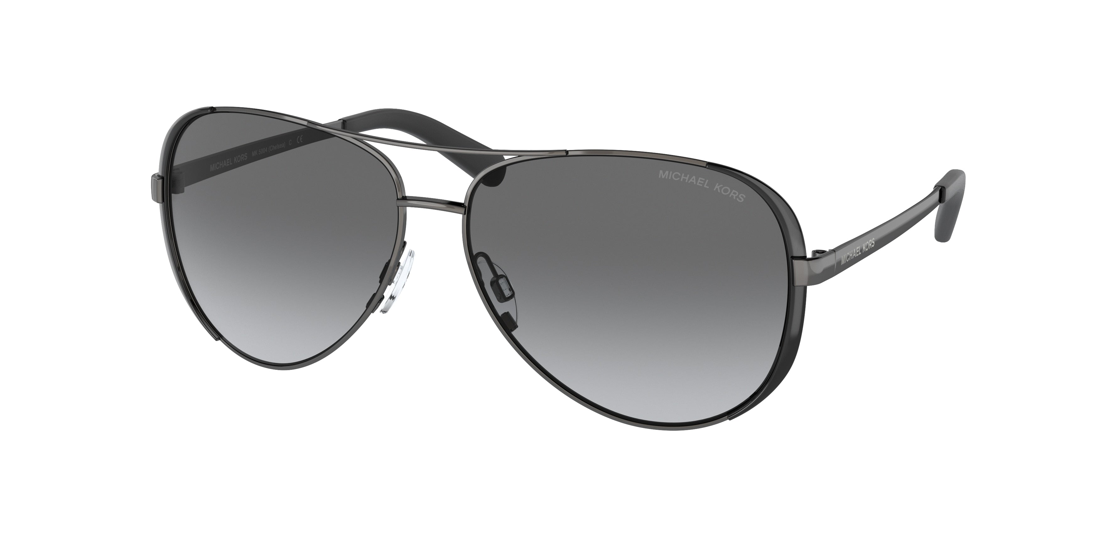Michael Kors CHELSEA MK5004 Pilot Sunglasses  101311-Gunmetal/Black 59-135-13 - Color Map Grey