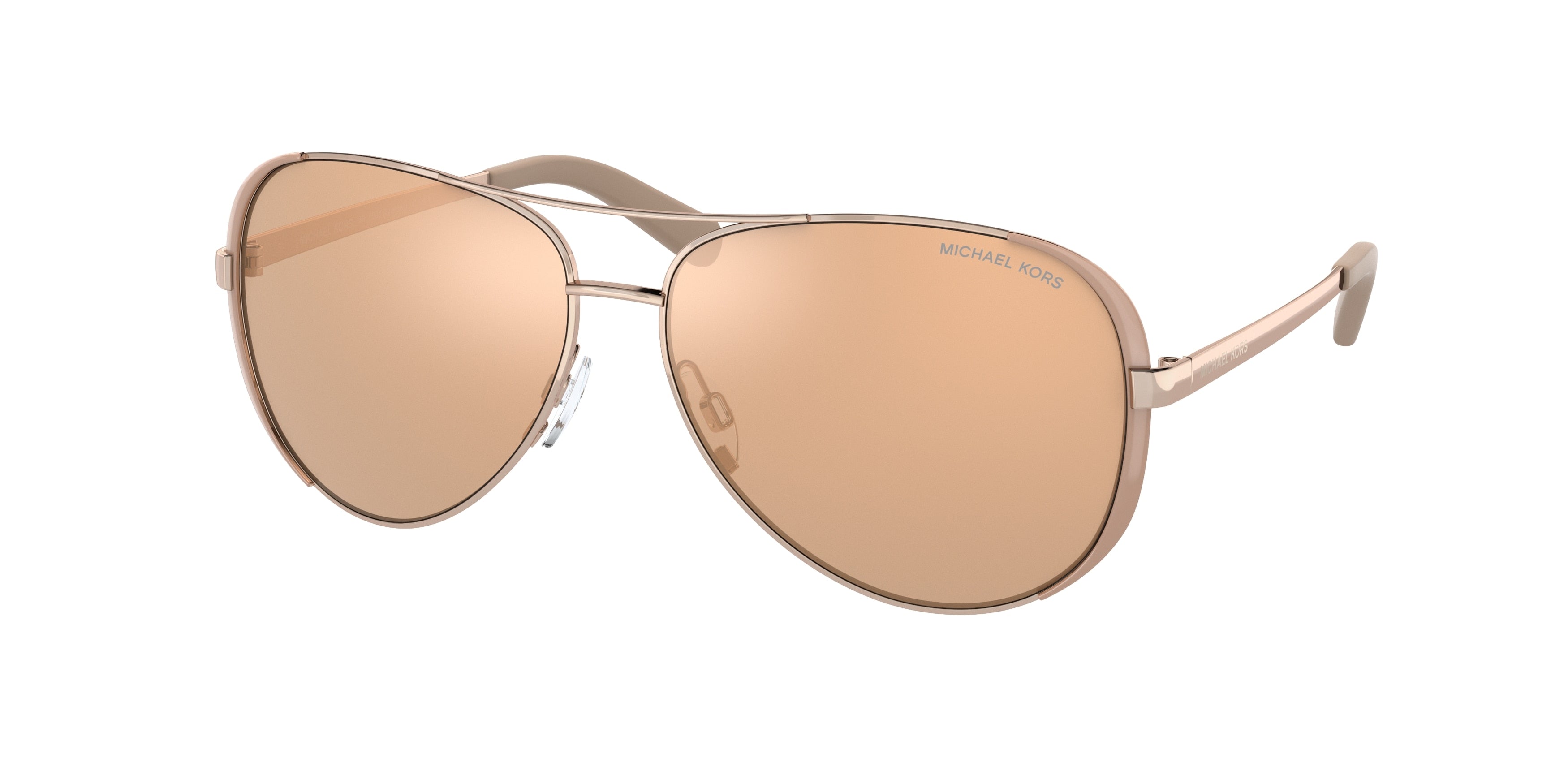 Michael Kors CHELSEA MK5004 Pilot Sunglasses  1017R1-Rose Gold/Taupe 59-135-13 - Color Map Gold