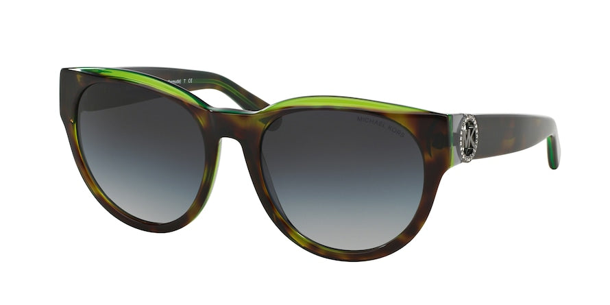 Michael Kors BERMUDA MK6001B Round Sunglasses  300211-TORTOISE/GREEN/GREY 54-18-135 - Color Map havana