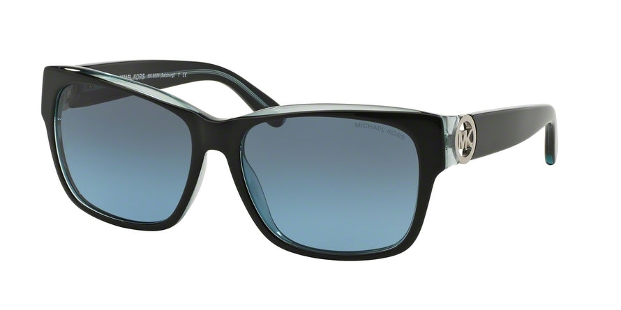 Michael Kors MK6003F Square Sunglasses  300117-BLACK/BLUE 58-16-135 - Color Map black