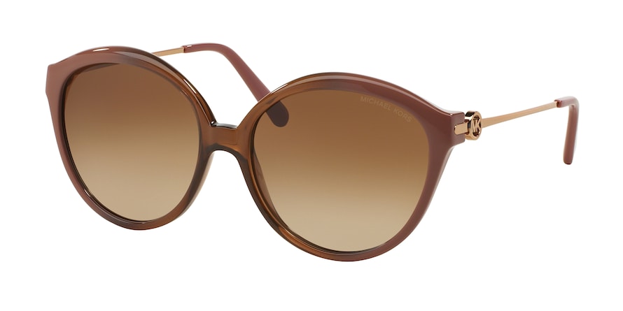 Michael Kors MYKONOS MK6005 Round Sunglasses  300813-BROWN/RIO CORAL OMBRE 58-16-140 - Color Map brown