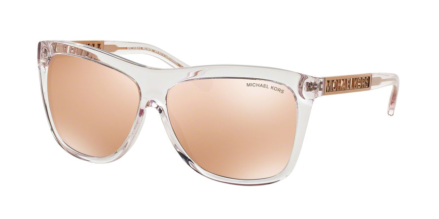 Michael Kors BENIDORM MK6010 Square Sunglasses  3014R1-ROSE GOLD CRYSTAL 59-12-135 - Color Map clear