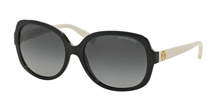 Michael Kors MK6017 Square Sunglasses  3052T3-BLACK OFF WHITE 58-17-135 - Color Map black