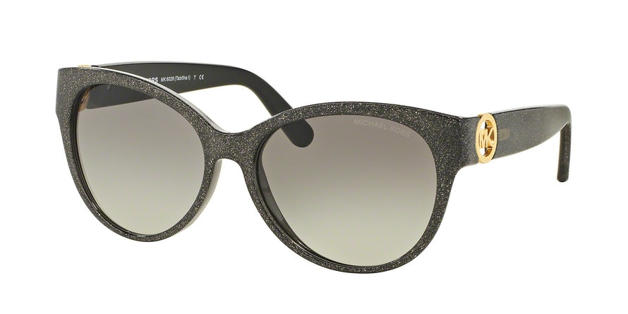Michael Kors MK6026 Cat Eye Sunglasses  309511-BLACK GLITTER 57-16-135 - Color Map black