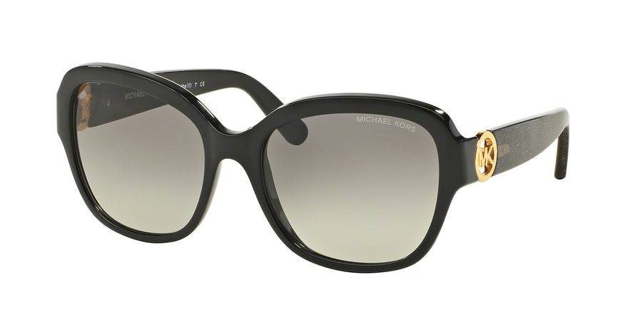 Michael Kors TABITHA III MK6027 Square Sunglasses  309911-BLACK/BLACK GLITTER 55-18-135 - Color Map black