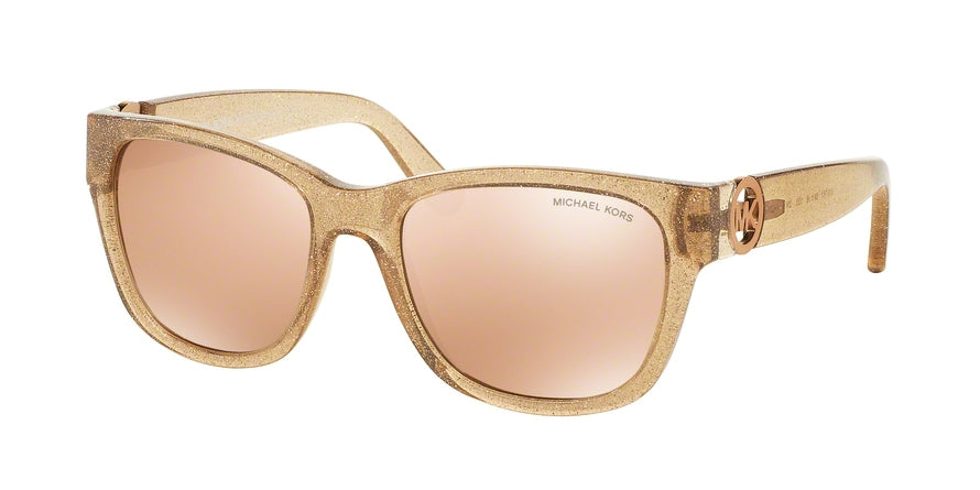 Michael Kors TABITHA IV MK6028 Square Sunglasses  3097R1-TAUPE GLITTER 54-18-135 - Color Map honey