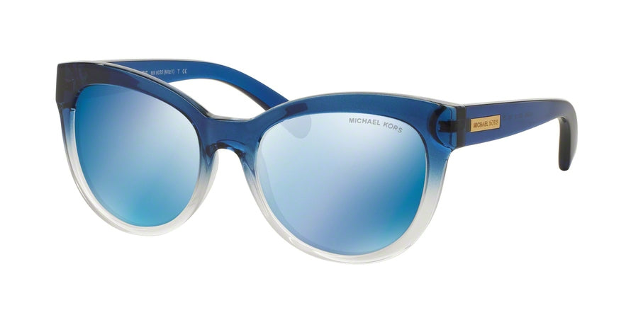 Michael Kors MITZI I MK6035 Cat Eye Sunglasses  312255-BLUE CLEAR GRADIENT 53-18-135 - Color Map blue