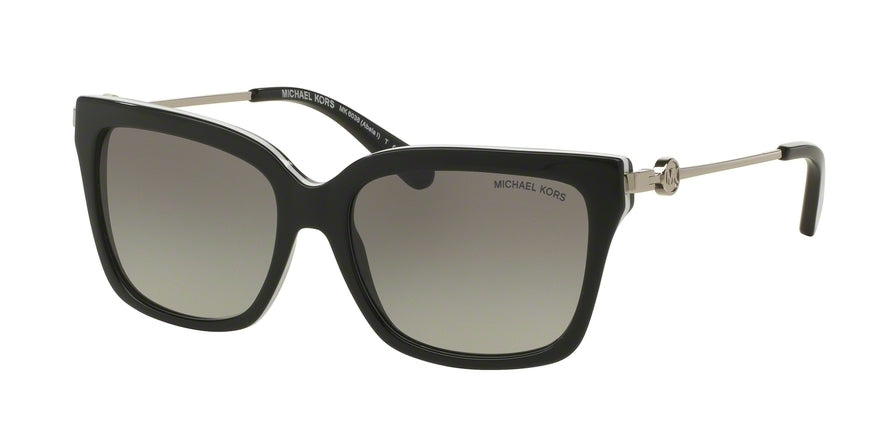 Michael Kors ABELA I MK6038F Square Sunglasses  312911-BLACK/WHITE 54-16-140 - Color Map black