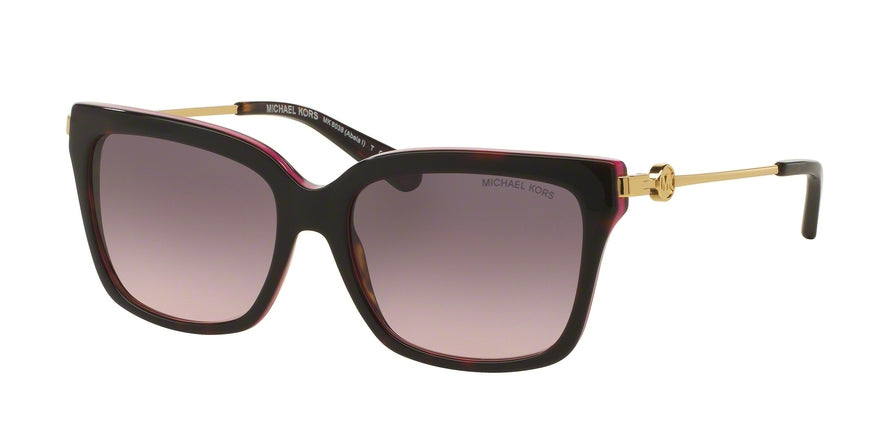 Michael Kors ABELA I MK6038 Square Sunglasses  31325M-TORTOISE/ FUSCHIA 54-16-140 - Color Map havana