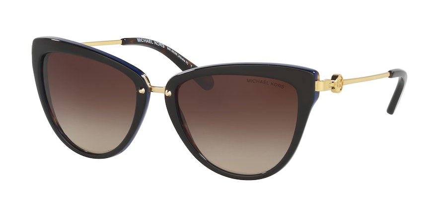 Michael Kors ABELA II MK6039 Cat Eye Sunglasses  314713-DARK TORTOISE/ BLUE 56-17-140 - Color Map havana