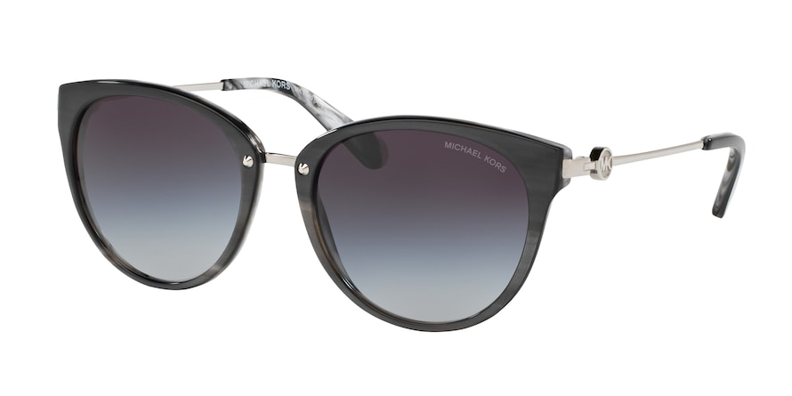 Michael Kors ABELA III MK6040 Round Sunglasses  321111-BLACK HORN 55-19-140 - Color Map black