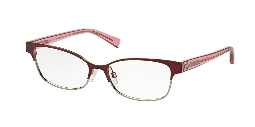 Michael Kors PALOS VERDES MK7004 Butterfly Eyeglasses  1032-SATIN ROSE SILVER 51-15-135 - Color Map silver