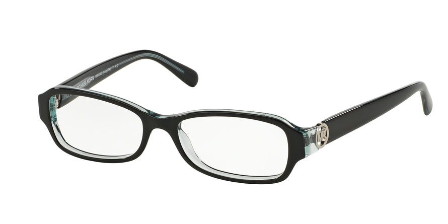 Michael Kors ANGUILLA MK8002 Rectangle Eyeglasses  3001-BLACK/BLUE 52-16-140 - Color Map black