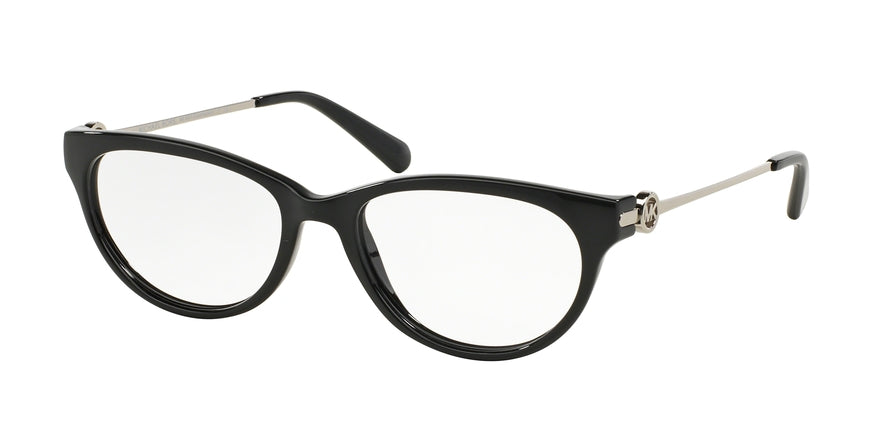 Michael Kors COURMAYEUR MK8003 Cat Eye Eyeglasses  3005-BLACK 53-17-140 - Color Map black