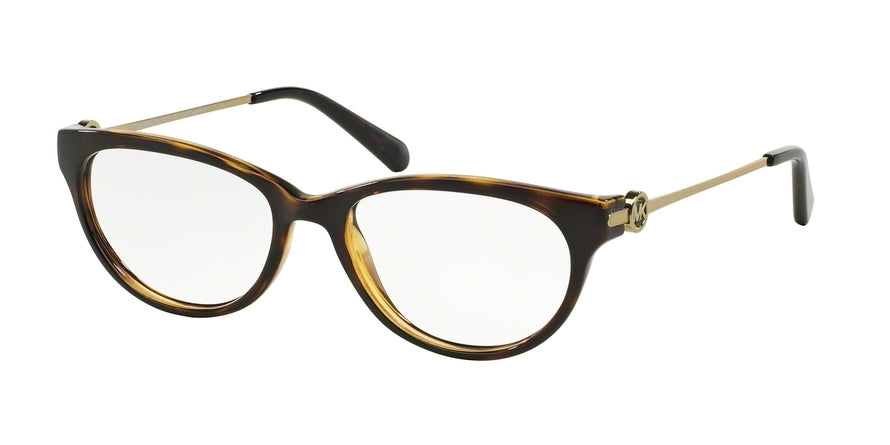Michael Kors COURMAYEUR MK8003 Cat Eye Eyeglasses  3006-DARK TORTOISE 53-17-140 - Color Map havana