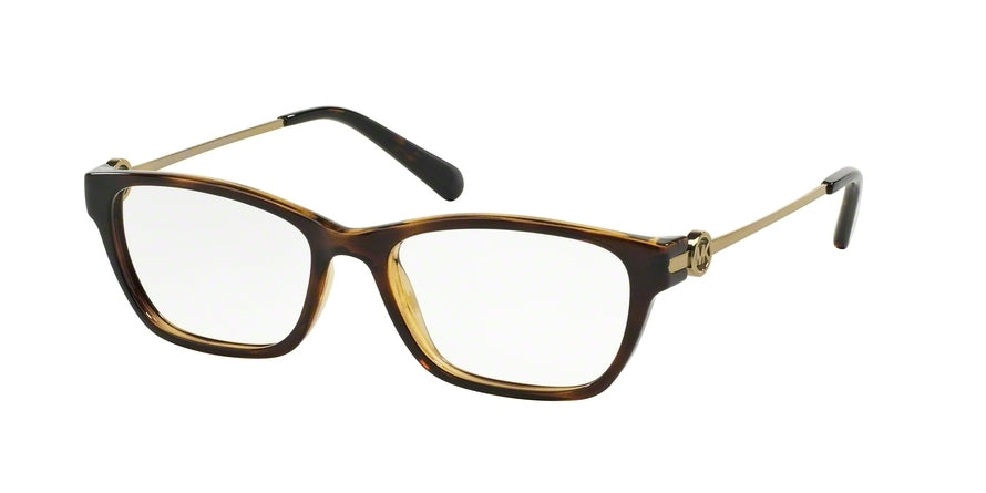 Michael Kors DEER VALLEY MK8005 Rectangle Eyeglasses  3006-DARK TORTOISE 52-16-140 - Color Map havana