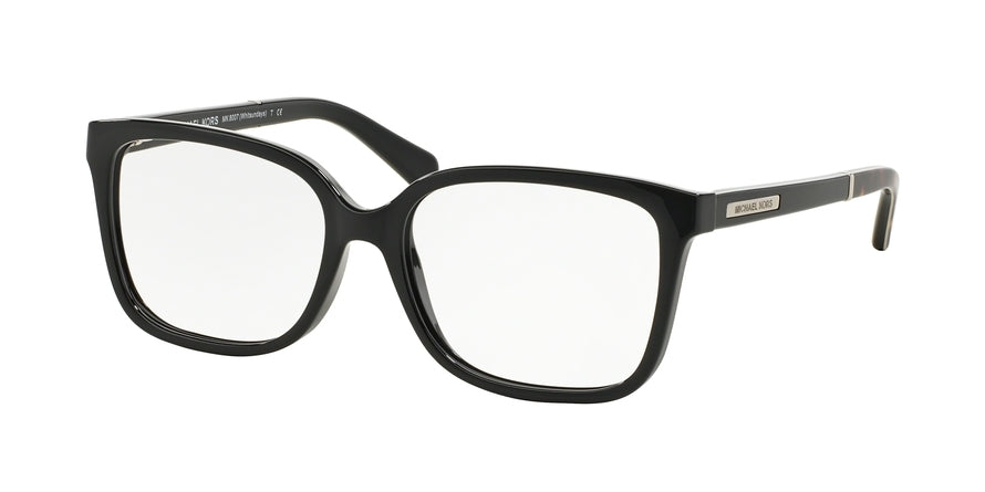 Michael Kors WHITSUNDAYS MK8007 Square Eyeglasses  3009-BLACK DK TORTOISE 55-16-135 - Color Map black