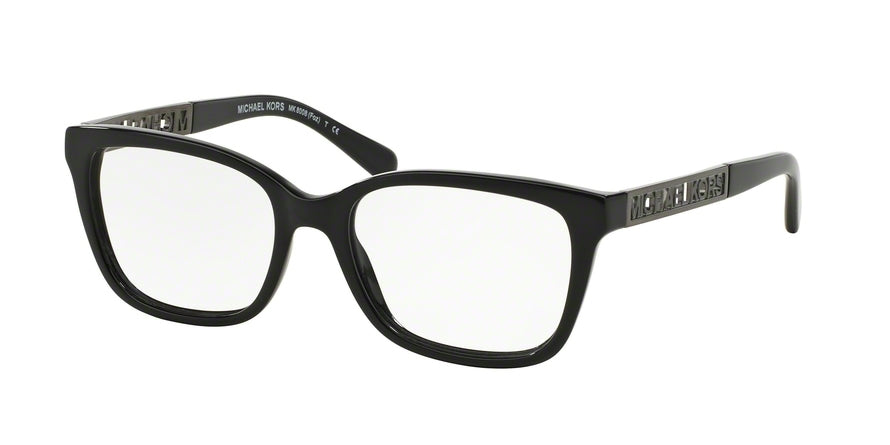 Michael Kors FOZ MK8008 Square Eyeglasses  3005-BLACK 52-17-135 - Color Map black