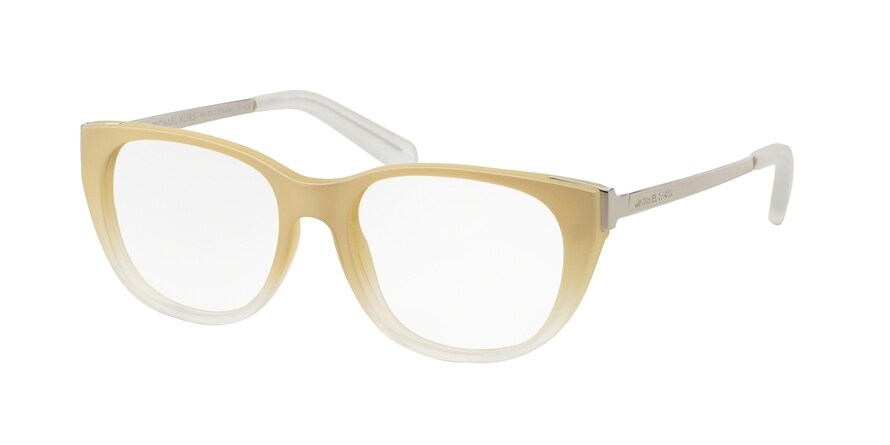 Michael Kors PHUKET MK8011 Square Eyeglasses  3038-OAK CRYSTAL SOFT TOUCH 52-16-135 - Color Map white