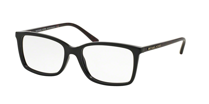 Michael Kors MK8013 Rectangle Eyeglasses  3056-BLACK TORTOISE 51-16-135 - Color Map black