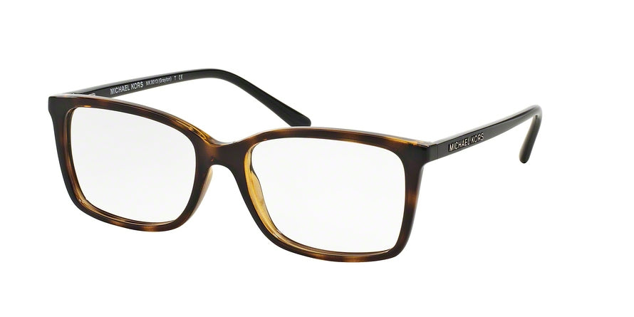 Michael Kors MK8013 Rectangle Eyeglasses  3057-TORTOISE BLACK 53-16-140 - Color Map havana