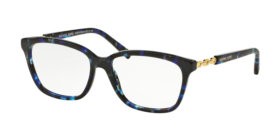 Michael Kors SABINA IV MK8018F Square Eyeglasses  3109-BLUE TORTOISE/GOLD 54-15-135 - Color Map havana