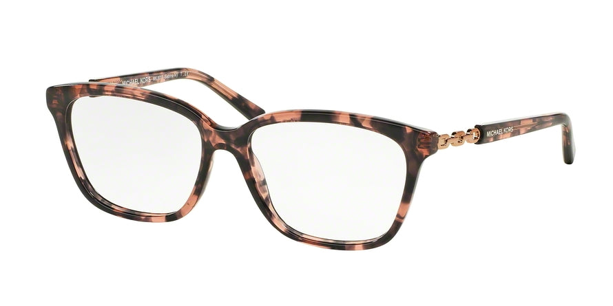 Michael Kors SABINA IV MK8018 Square Eyeglasses  3108-PINK TORTOISE/ROSE GOLD 52-15-135 - Color Map havana
