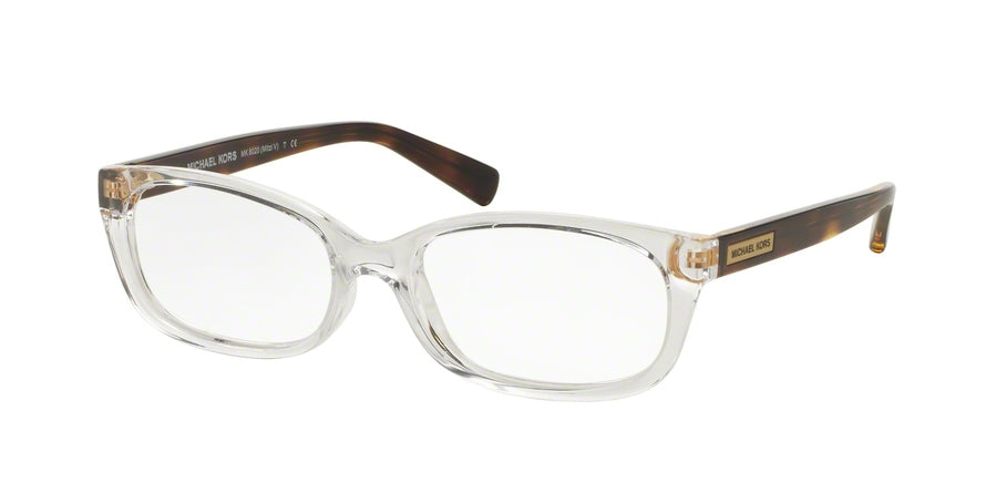 Michael Kors MITZI V MK8020 Rectangle Eyeglasses  3050-CLEAR TORTOISE 51-16-135 - Color Map clear