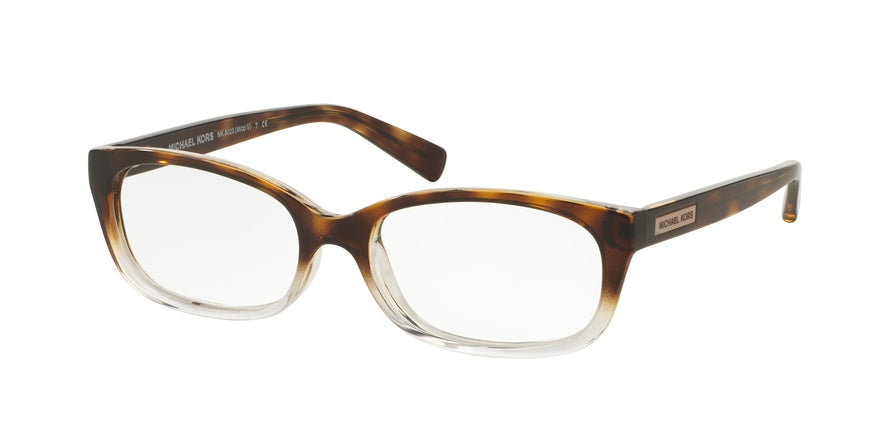 Michael Kors MITZI V MK8020 Rectangle Eyeglasses  3125-TORTOISE CLEAR 51-16-135 - Color Map havana