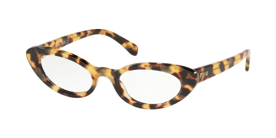 Miu Miu MU01SVA Cat Eye Eyeglasses  7S01O1-LIGHT HAVANA 52-19-140 - Color Map havana