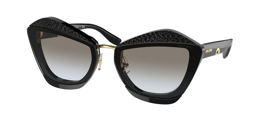 Miu Miu MU01XS Butterfly Sunglasses  06F0A7-BLACK 67-15-140 - Color Map black