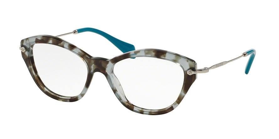Miu Miu NOIR MU02OV Cat Eye Eyeglasses  UAH1O1-LILAC HAVANA 54-17-140 - Color Map havana