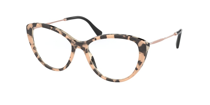 Miu Miu CORE COLLECTION MU02SV Cat Eye Eyeglasses  07D1O1-HAVANA 53-16-140 - Color Map havana