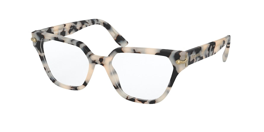 Miu Miu MU02TV Irregular Eyeglasses  KAD1O1-HAVANA SAND BROWN 52-17-140 - Color Map havana