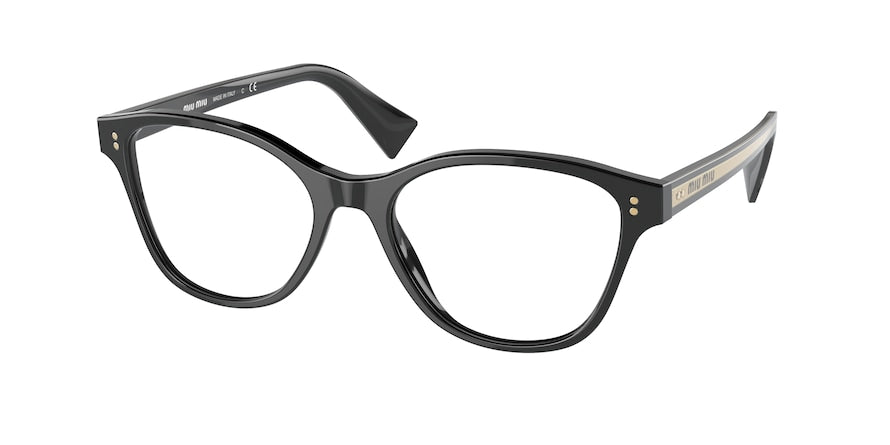 Miu Miu MU02UV Square Eyeglasses  1AB1O1-BLACK 54-18-145 - Color Map black