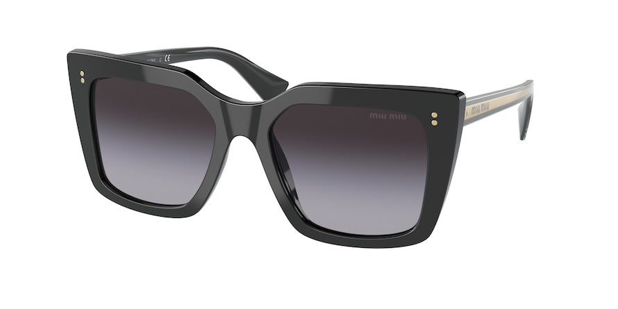 Miu Miu MU02WSA Square Sunglasses  1AB5D1-BLACK 53-18-145 - Color Map black