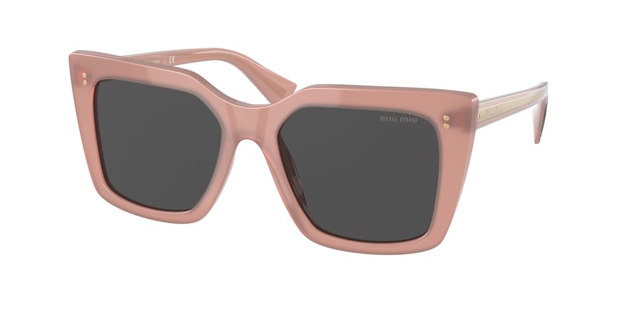 Miu Miu MU02WS Square Sunglasses  06X5S0-PINK OPAL 53-18-145 - Color Map pink