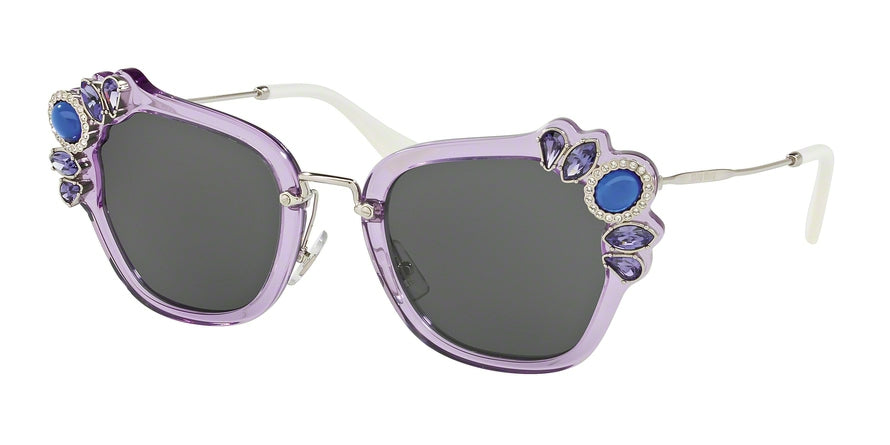 Miu Miu SPECIAL PROJECT MU03SS Irregular Sunglasses  U691A1-LILAC 51-24-140 - Color Map violet