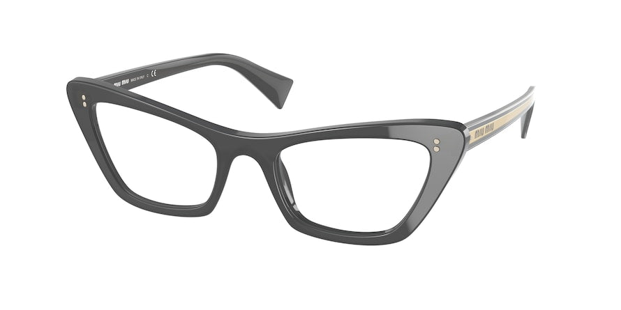 Miu Miu MU03TV Butterfly Eyeglasses  03N1O1-OPAL BLACK 52-20-145 - Color Map grey