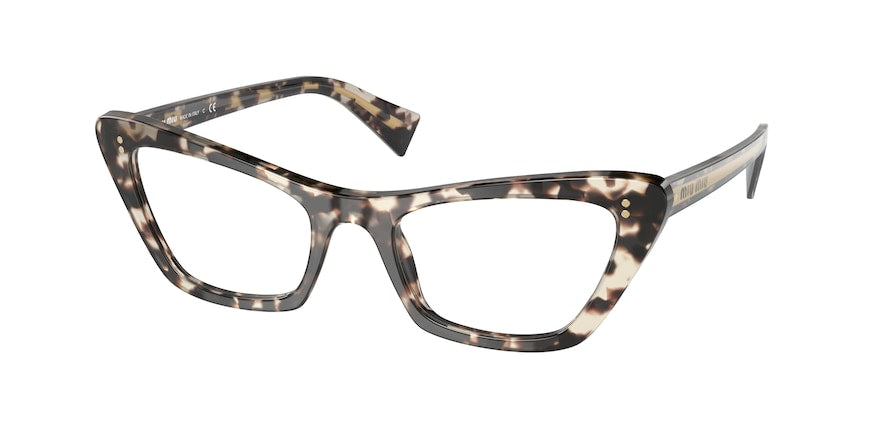 Miu Miu MU03TV Butterfly Eyeglasses  UAO1O1-HAVANA 52-20-145 - Color Map havana